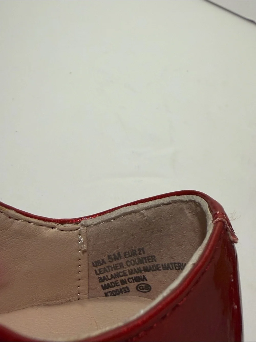 Nina Girls Red Metallic Patent Mary Jane Dress Shoes Size 5M EUR 21